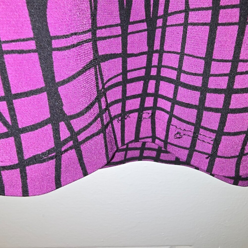 Worthington Fun Black Purple Blouse Large - Picture 5 of 7